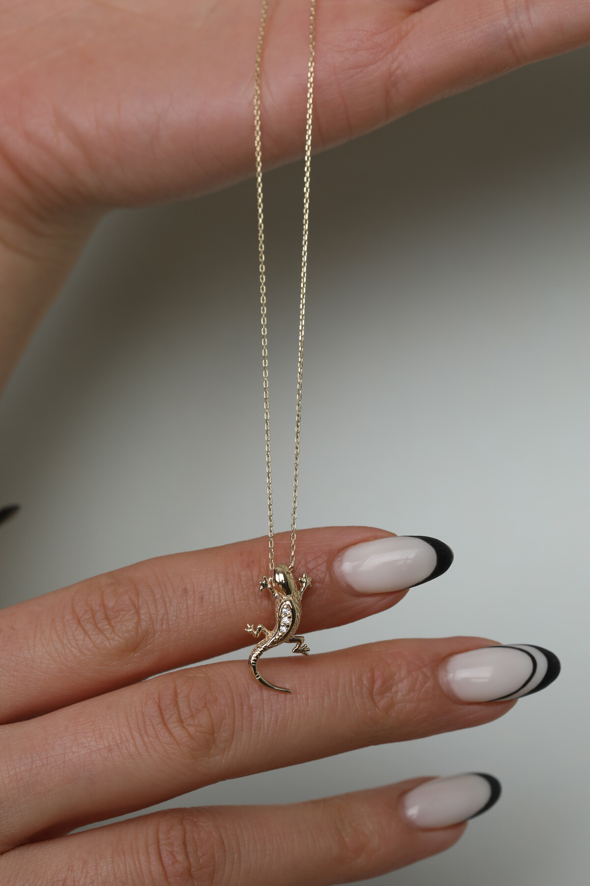 14 Ayar Altın Kertenkele Kolye