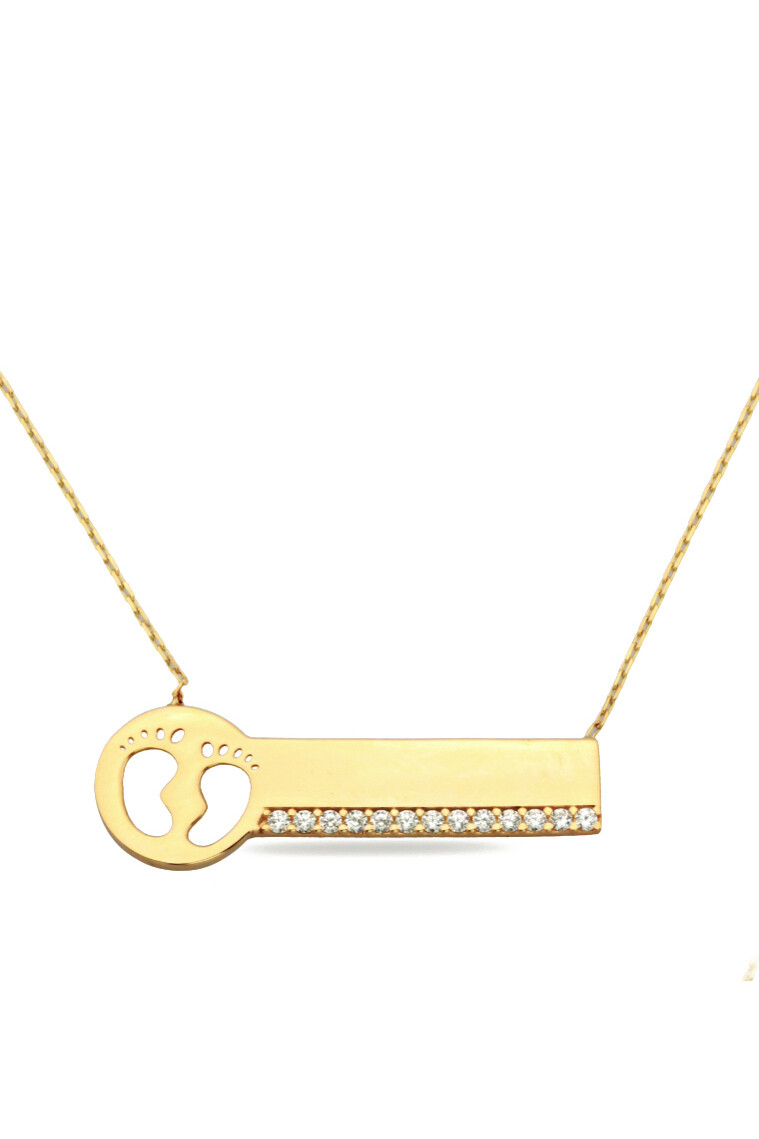 14 Ayar Altın Plakalı Anne Çocuk