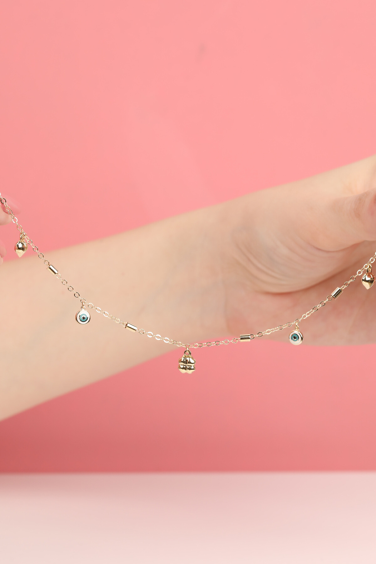 14 Ayar Altın Gözlü Halhal