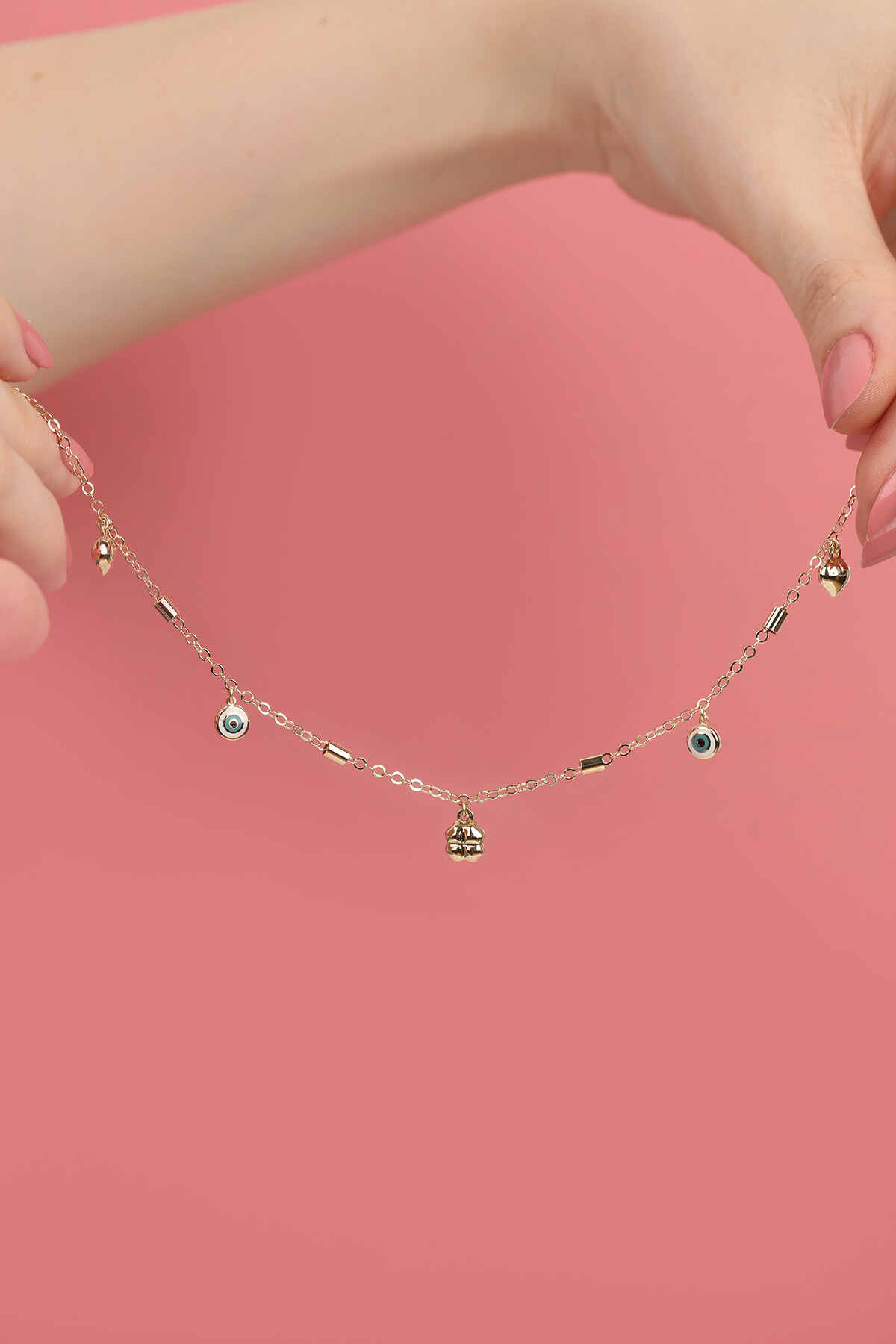 14 Ayar Altın Gözlü Halhal