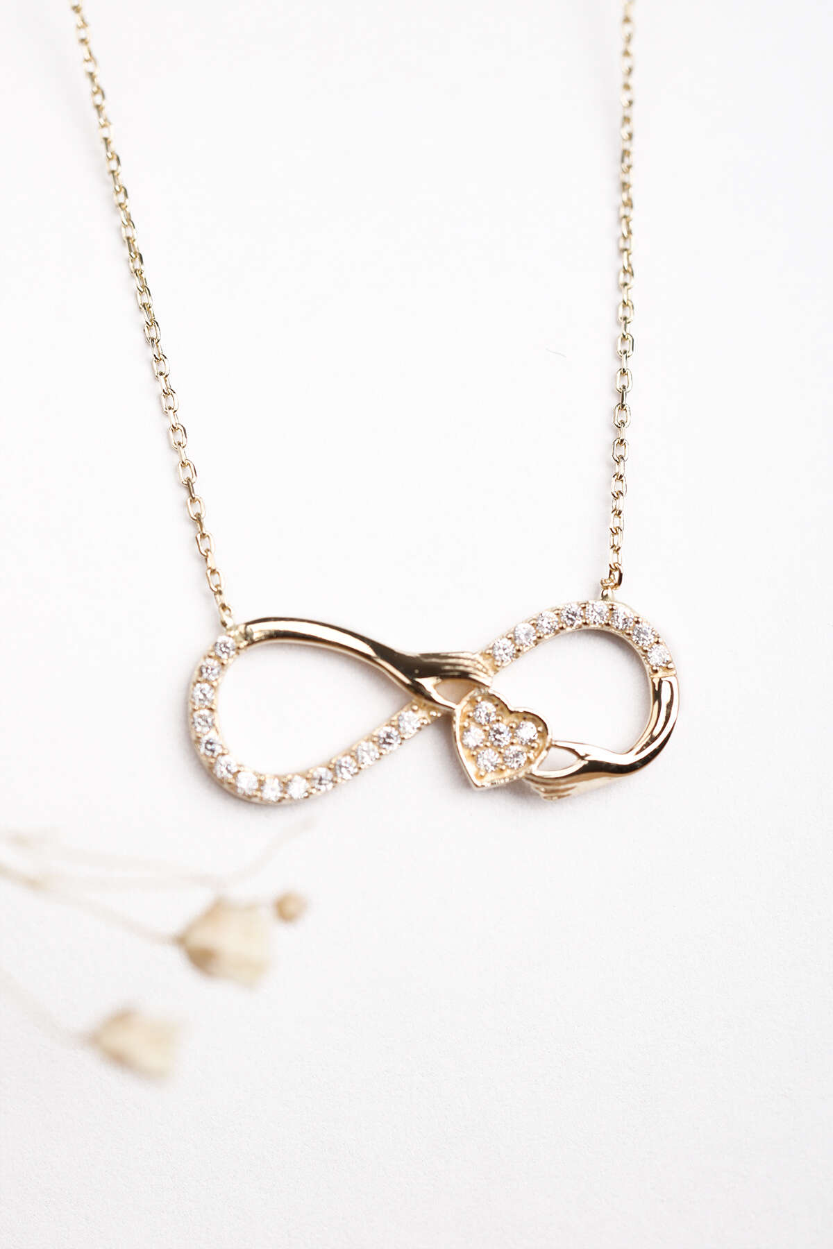 14 Ayar Altın Sonsuzluk Kolye