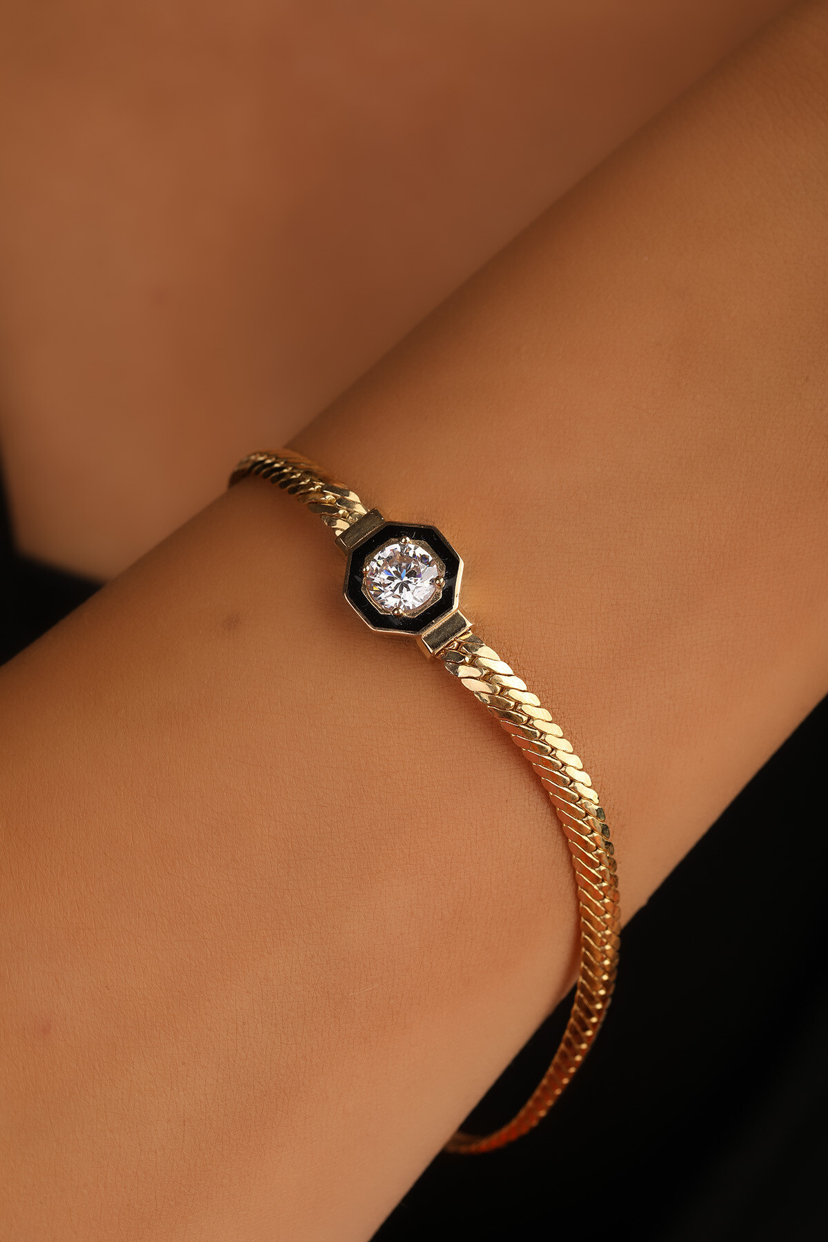 14 Ayar Altın Ezme Bismak Bileklik