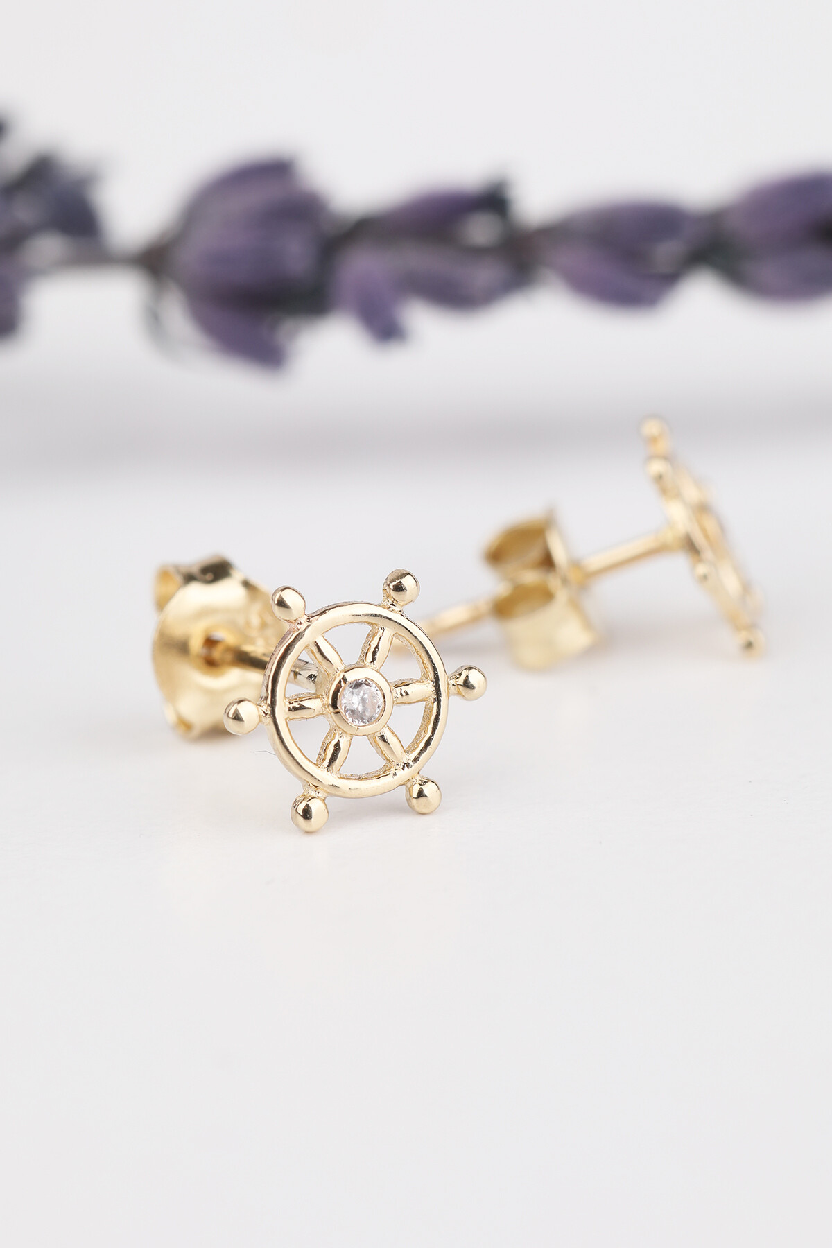 14 Ayar Altın Dümen Küpe