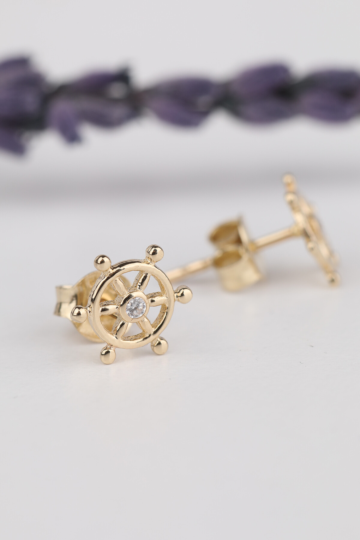 14 Ayar Altın Dümen Küpe