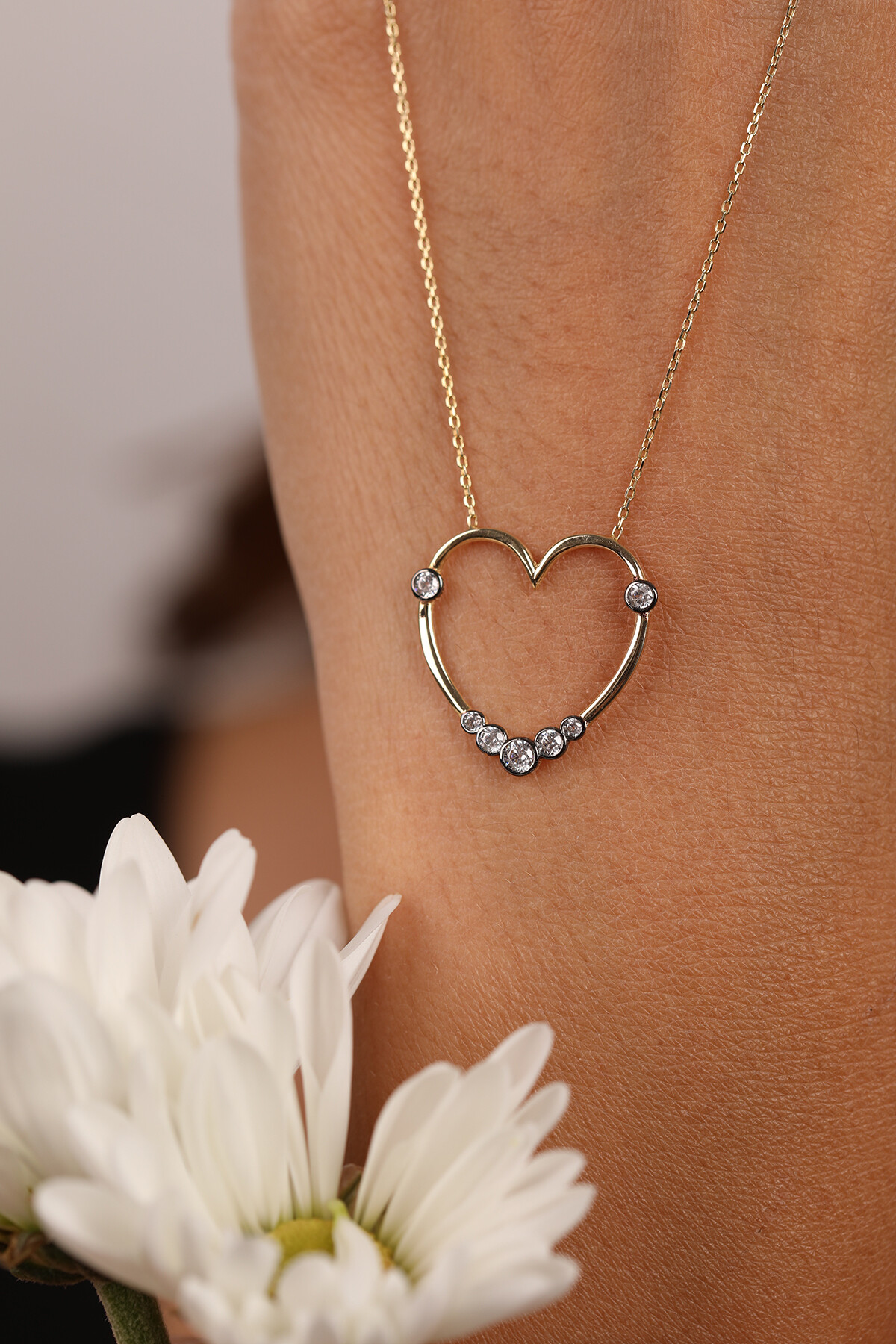 14 Ayar Altın Kalp Kolye