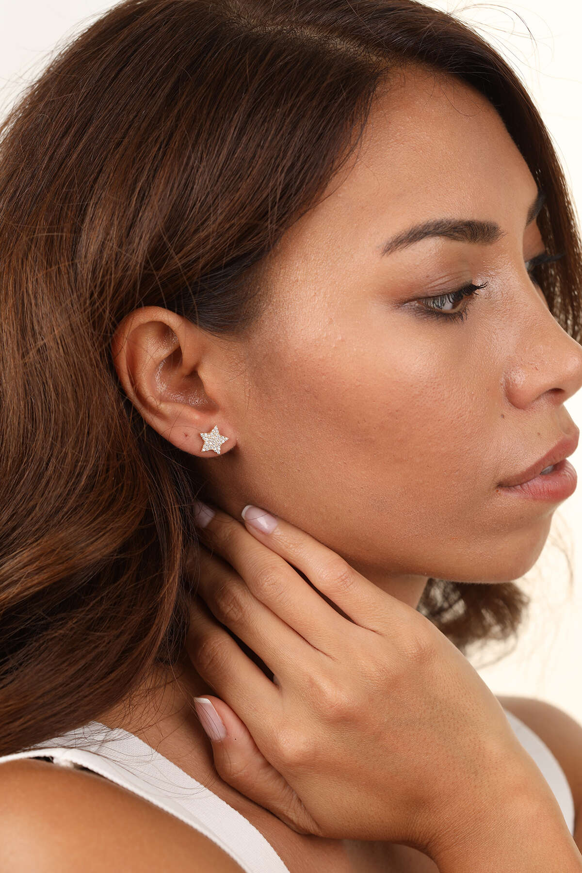 14 Ayar Altın Yıldız Küpe