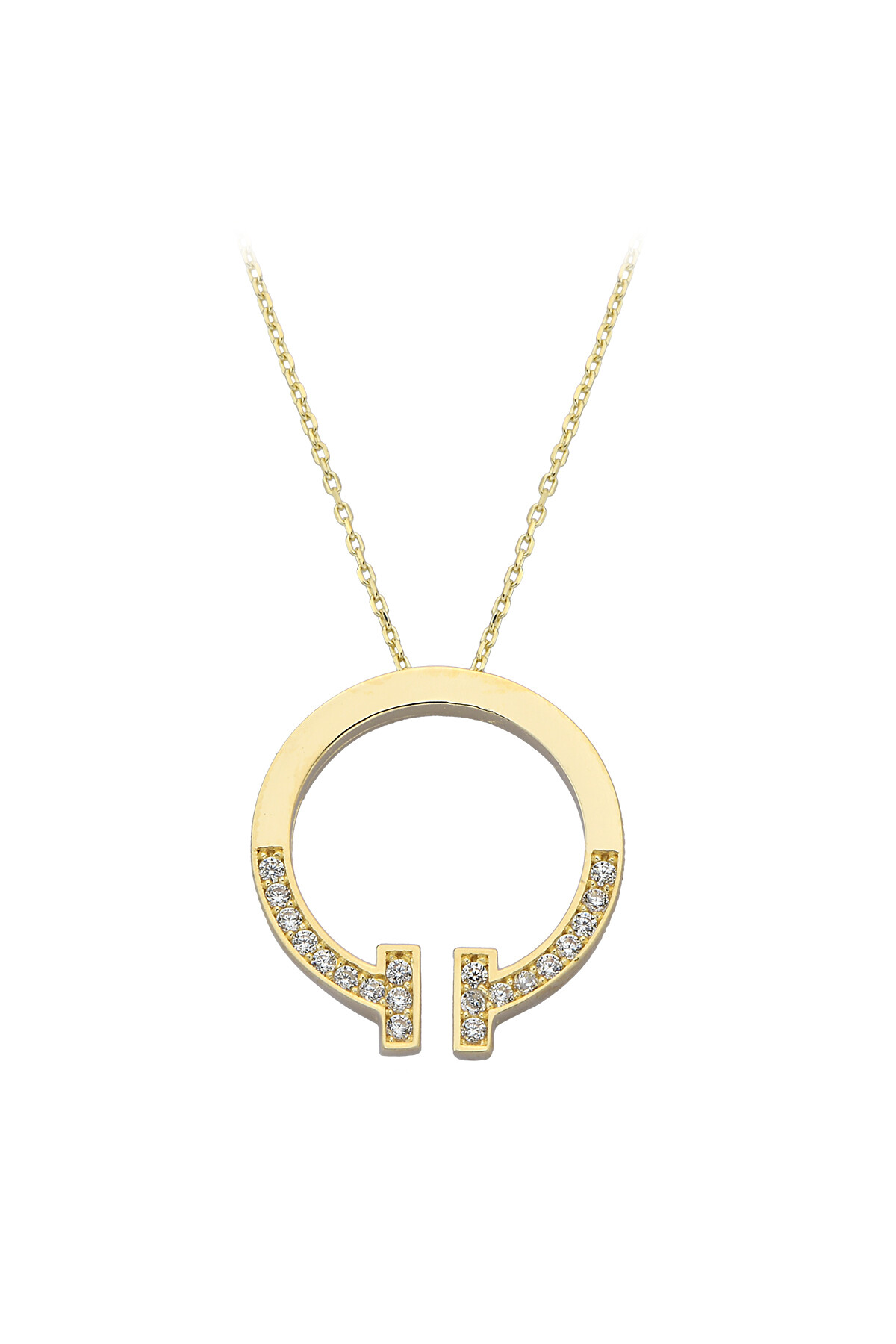 14 Ayar Altın Tasarım Kolye