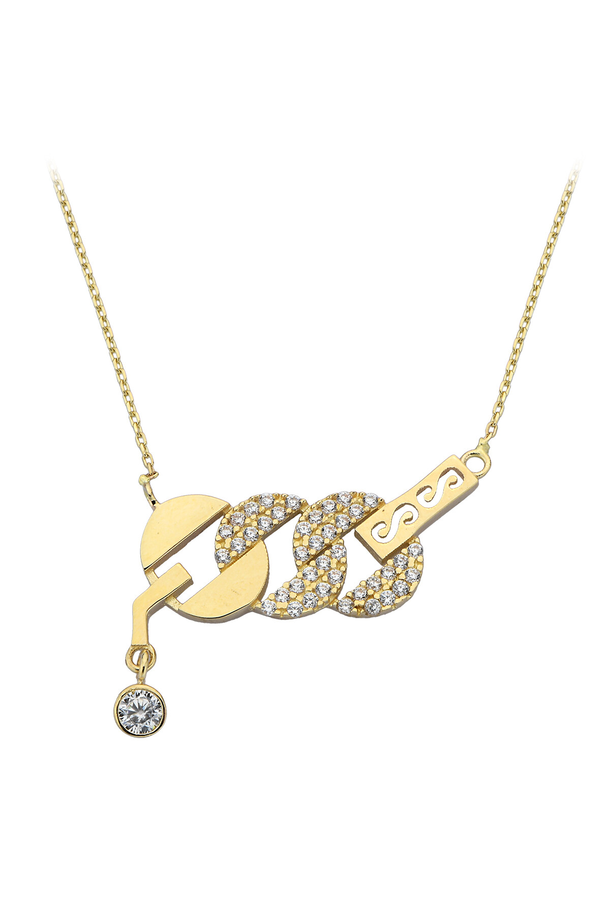 14 Ayar Altın Zincir Tasarım Kolye