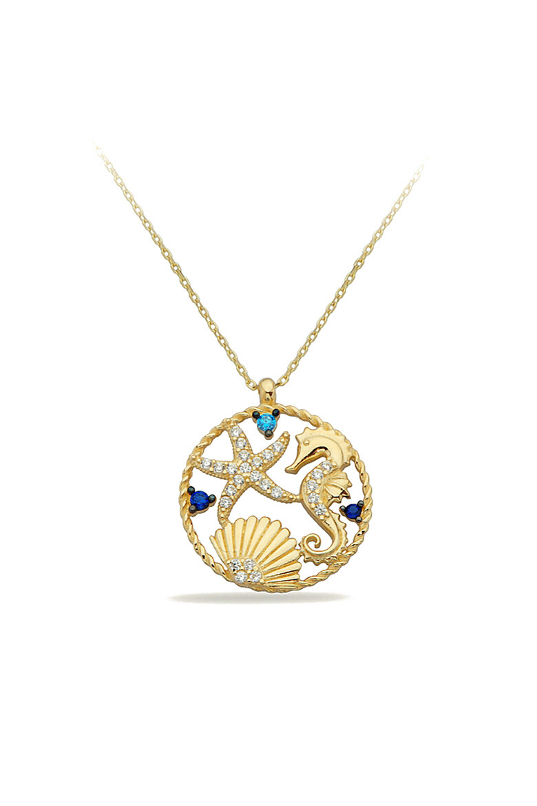 14 Ayar Altın Okyanus Kolye