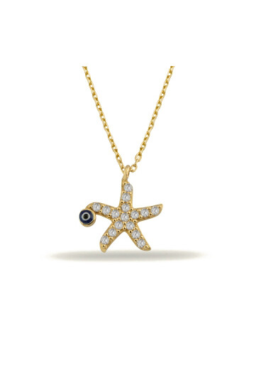 14 Ayar Altın Deniz Yıldızı Kolye