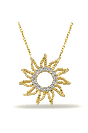 14 Ayar Altın Güneş Kolye