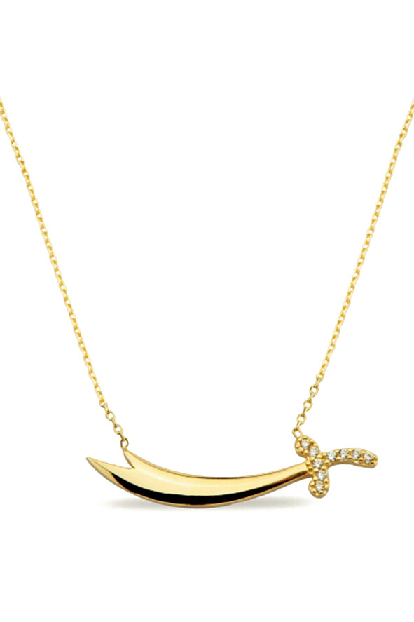 14 Ayar Altın Kılıç Kolye