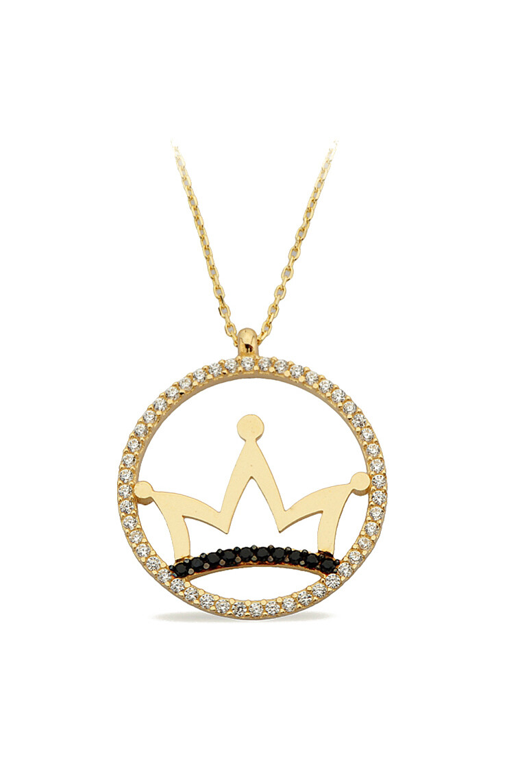 14 Ayar Altın Kral Tacı Kolye