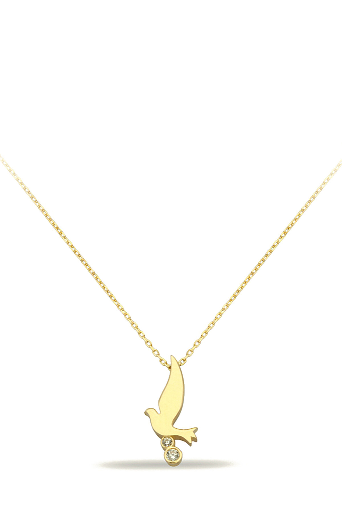 14 Ayar Altın Kuş Kolye