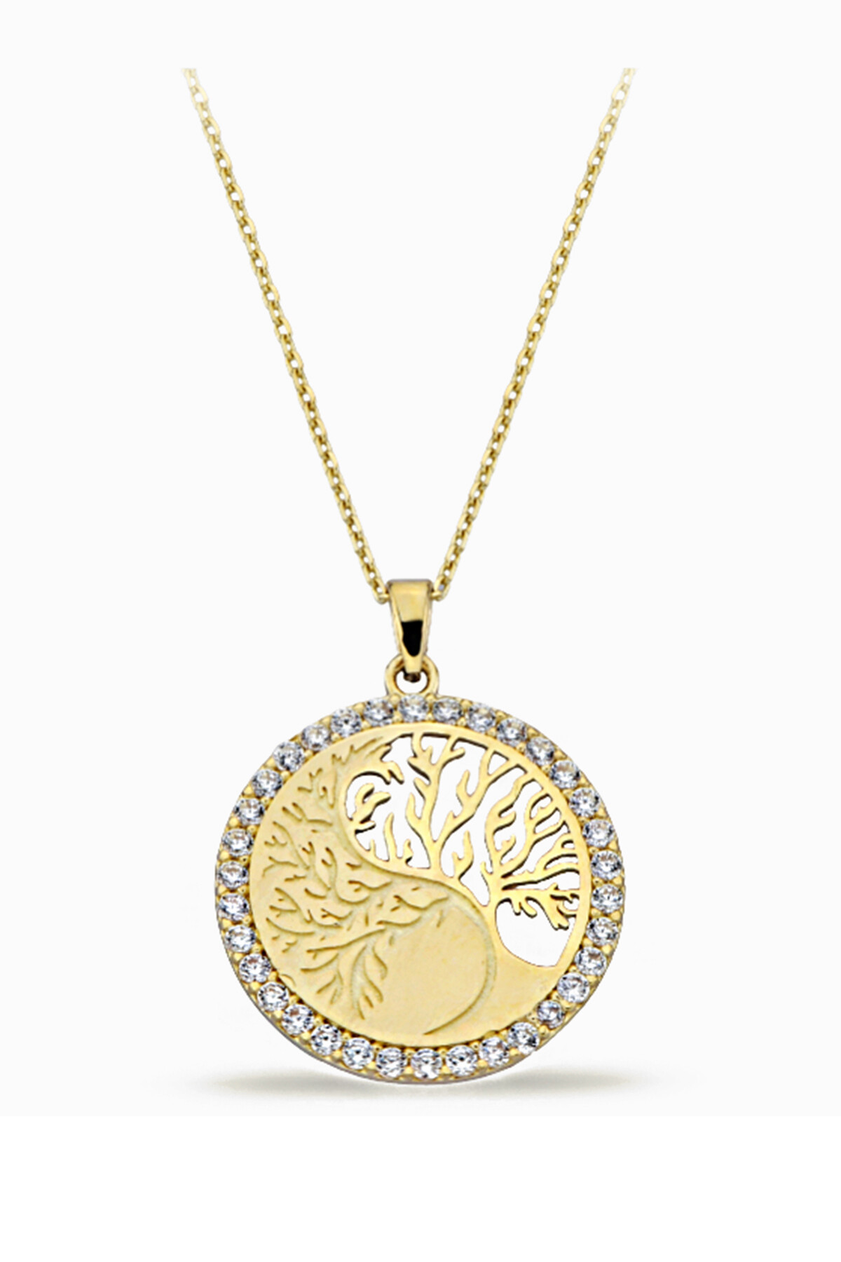 14 Ayar Altın Ağaç Kolye