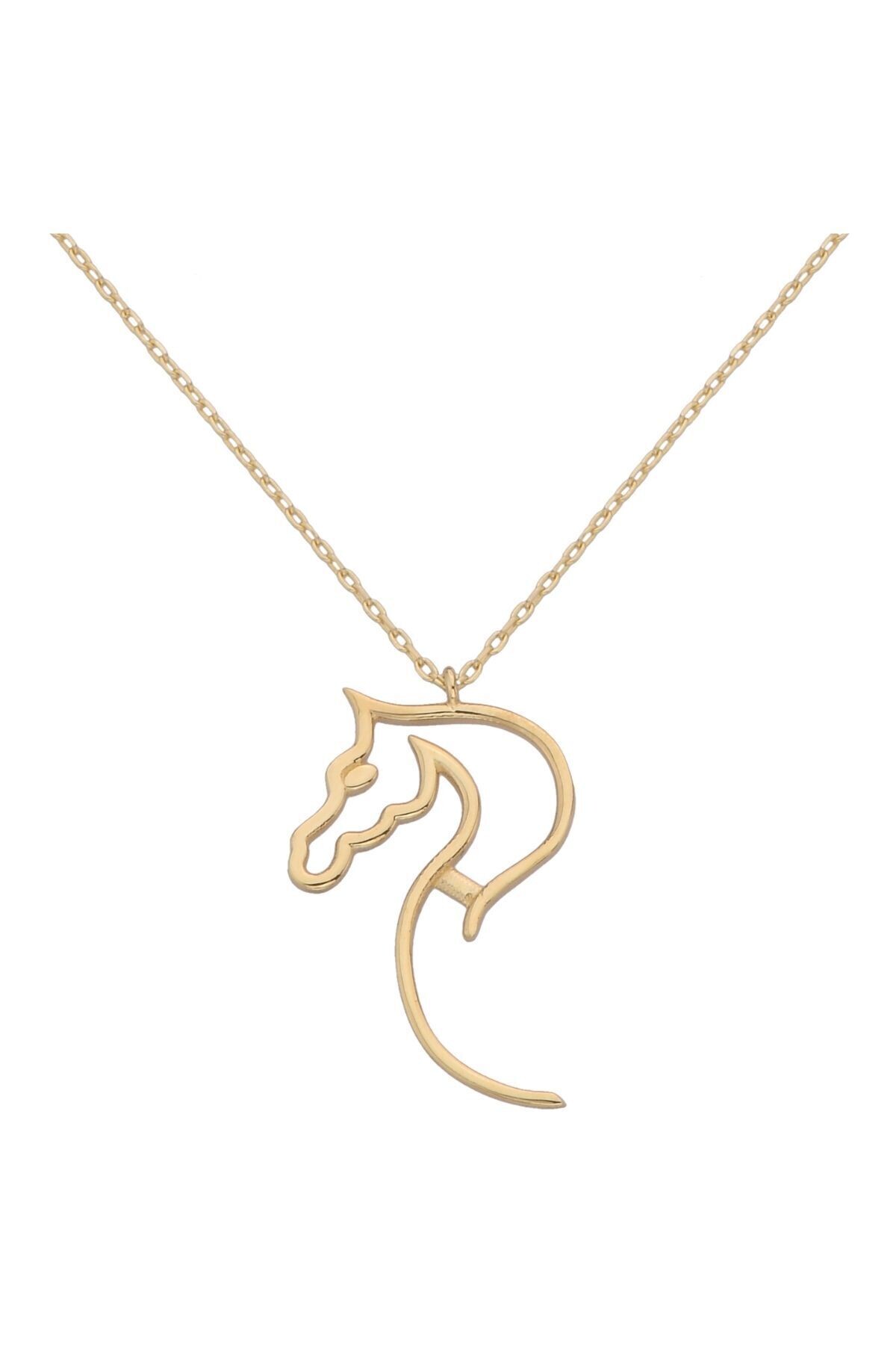 14 Ayar Altın At Kolye