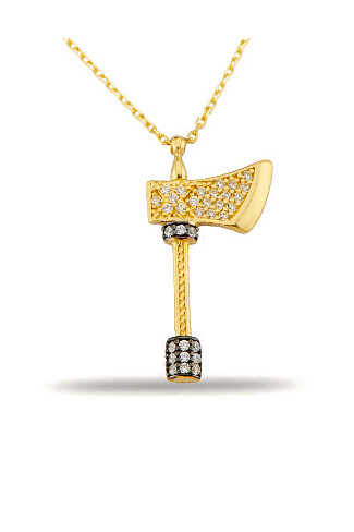 14 Ayar Altın Balta Kolye