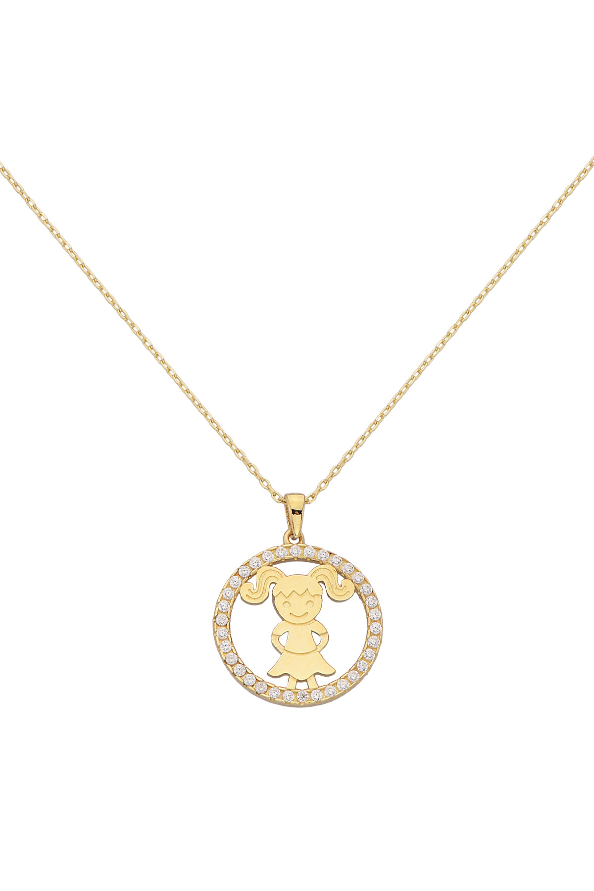 14 Ayar Altın Kız Çocuk Kolye