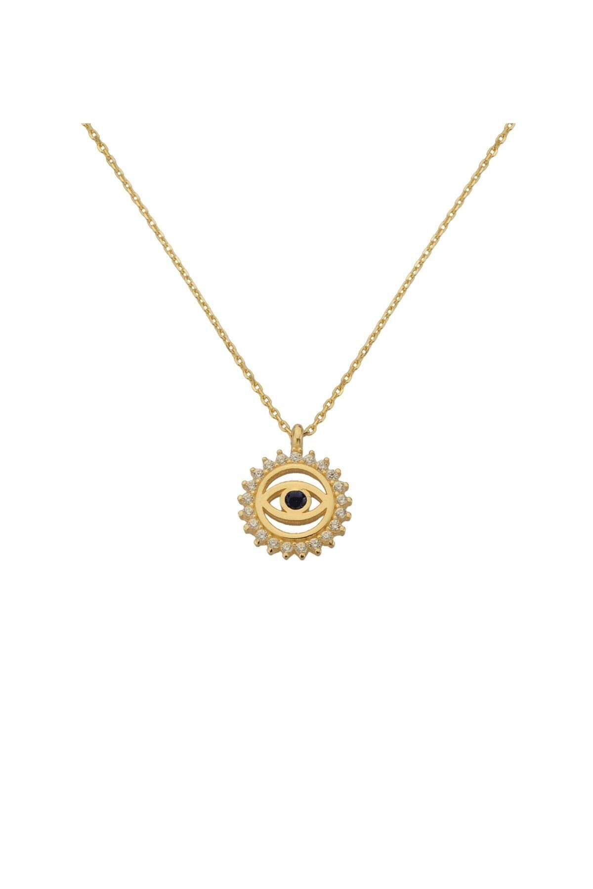 14 Ayar Altın Göz Kolye