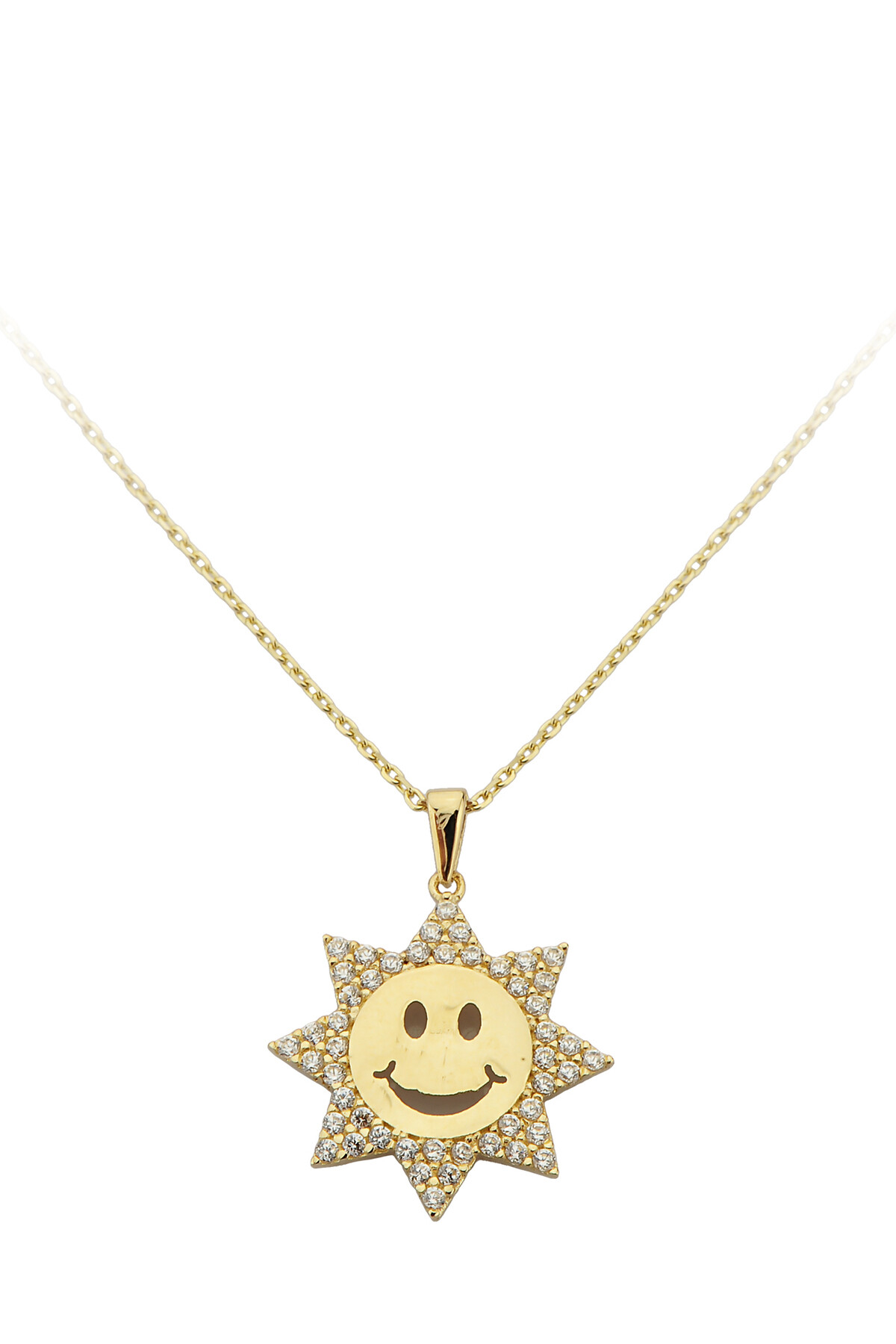 14 Ayar Altın Gülücük Kolye