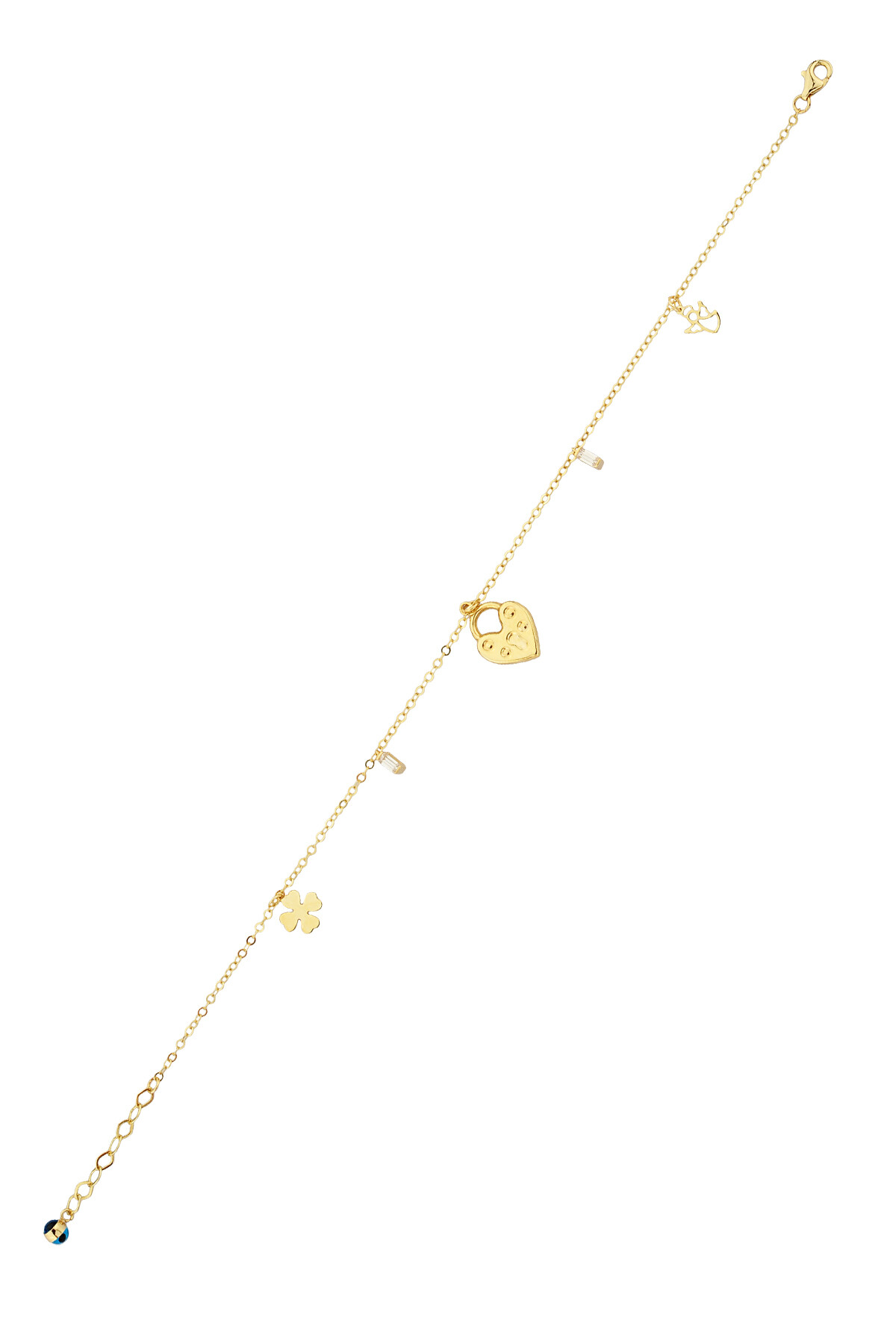 14 Ayar Altın Kalp Halhal