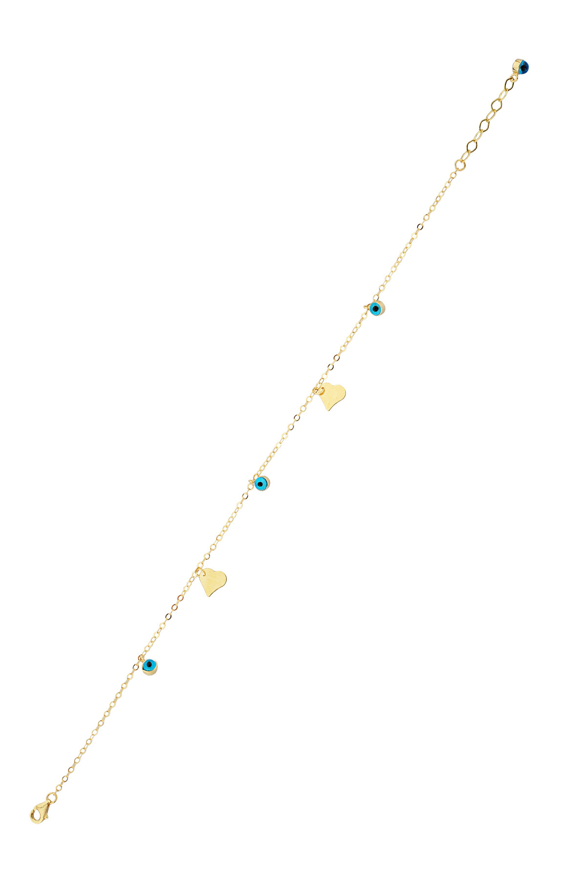 14 Ayar Altın Göz Ve Kalp Figürleri Halhal