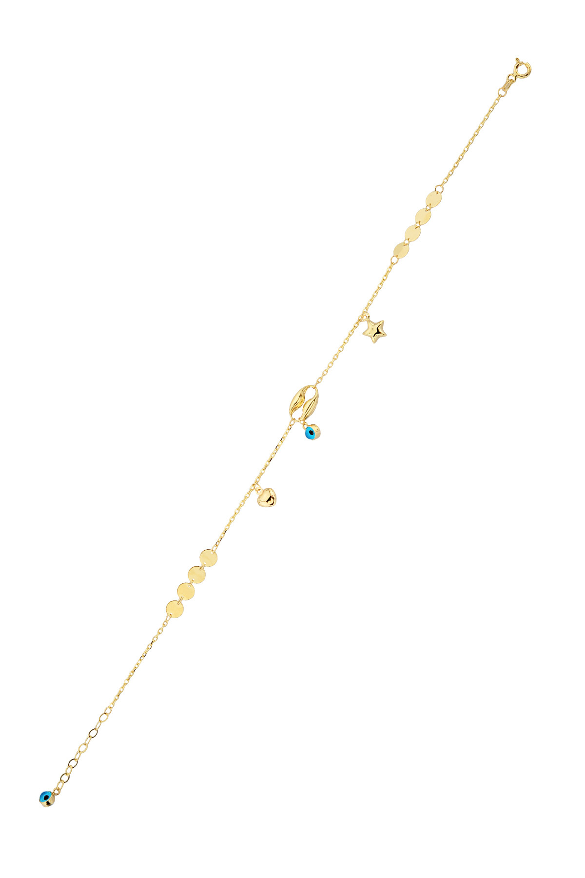 14 Ayar Altın Pullu Ve Figürlü Halhal