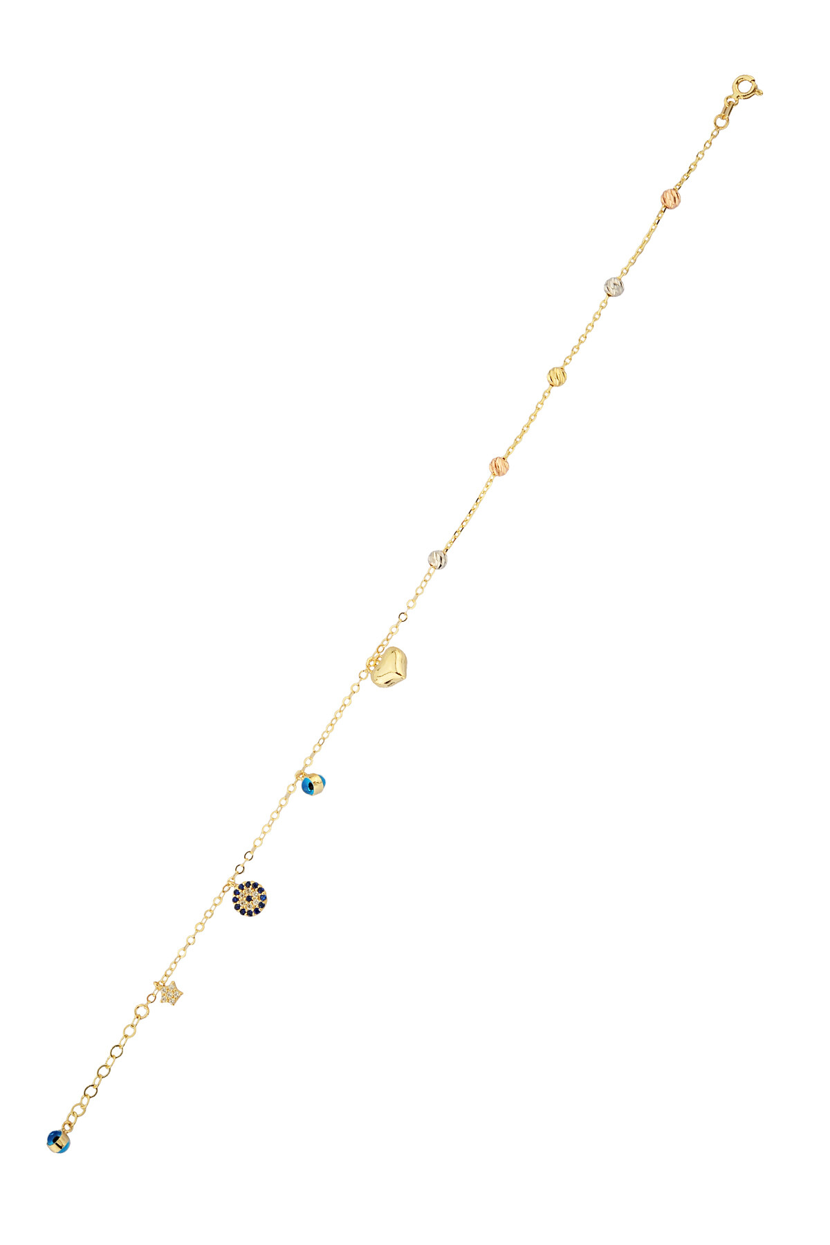 14 Ayar Altın Figürlü Ve Taşlı Halhal