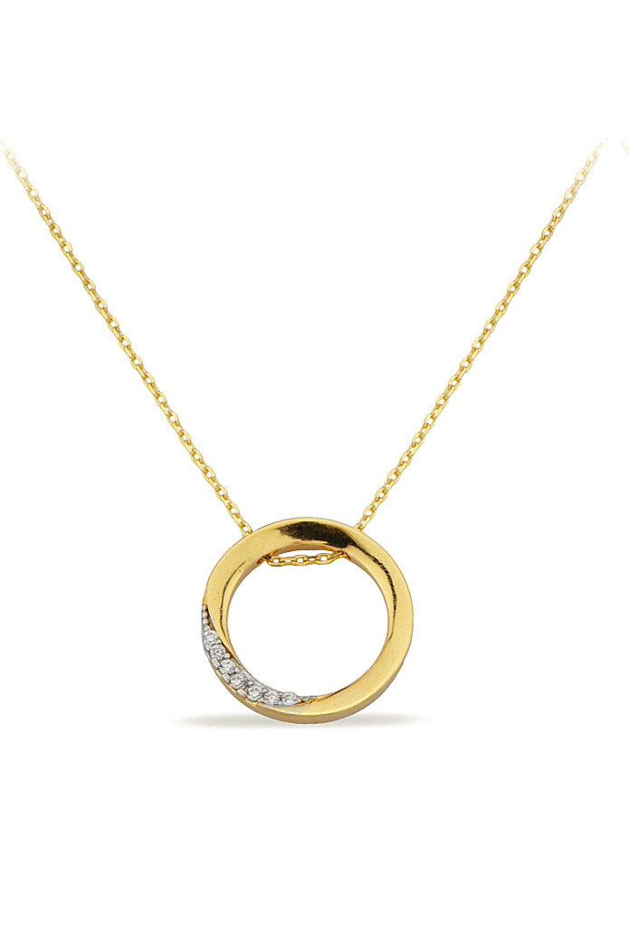 14 Ayar Altın Halka Kolye