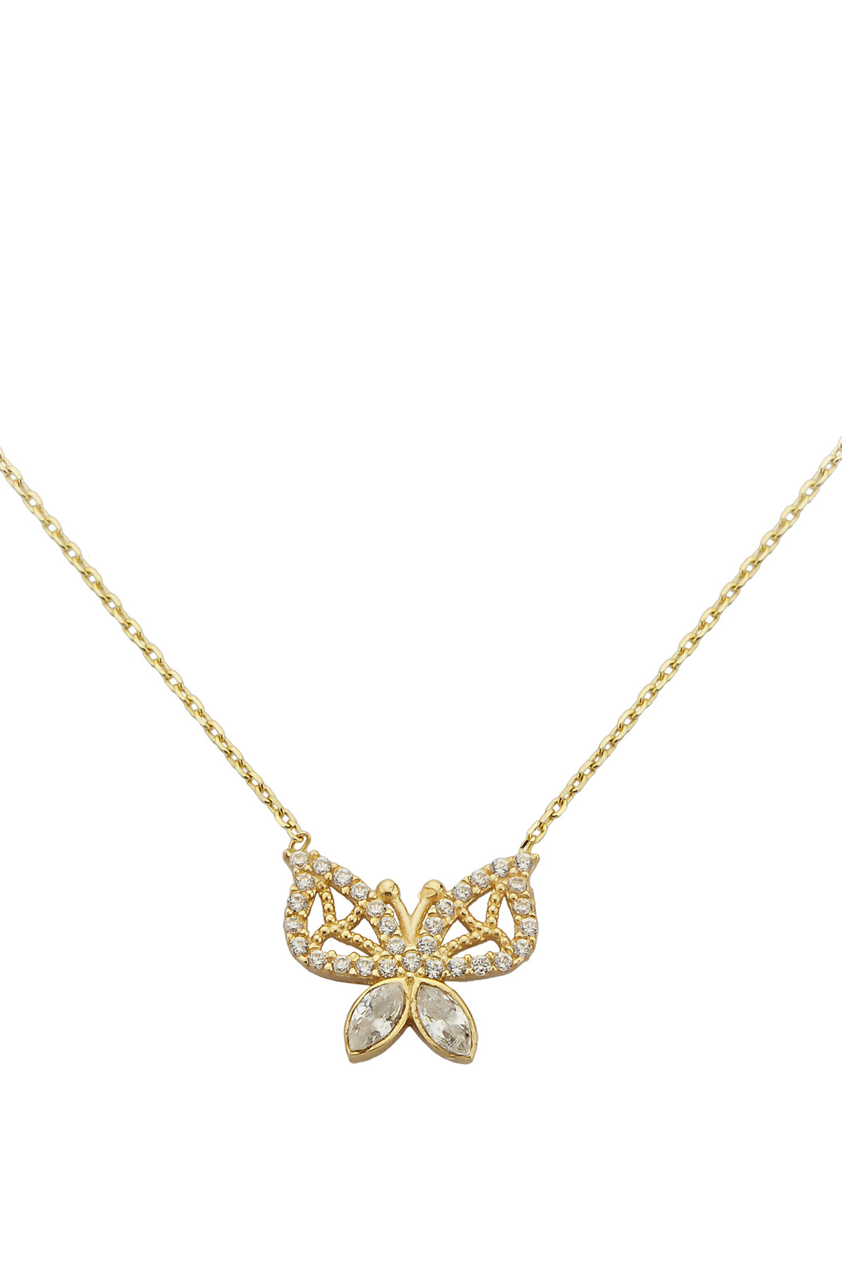 14 Ayar Altın Kelebek Kolye