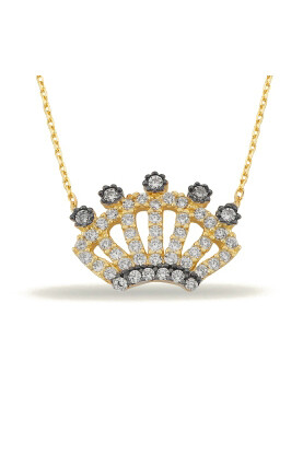 14 Ayar Altın Kral Tacı Kolye