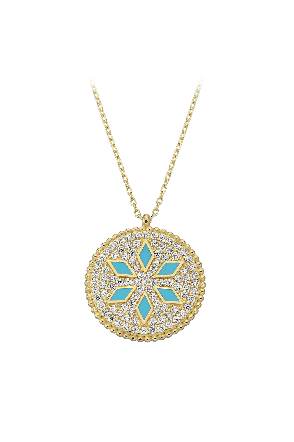 14 Ayar Altın Lotus Kolye