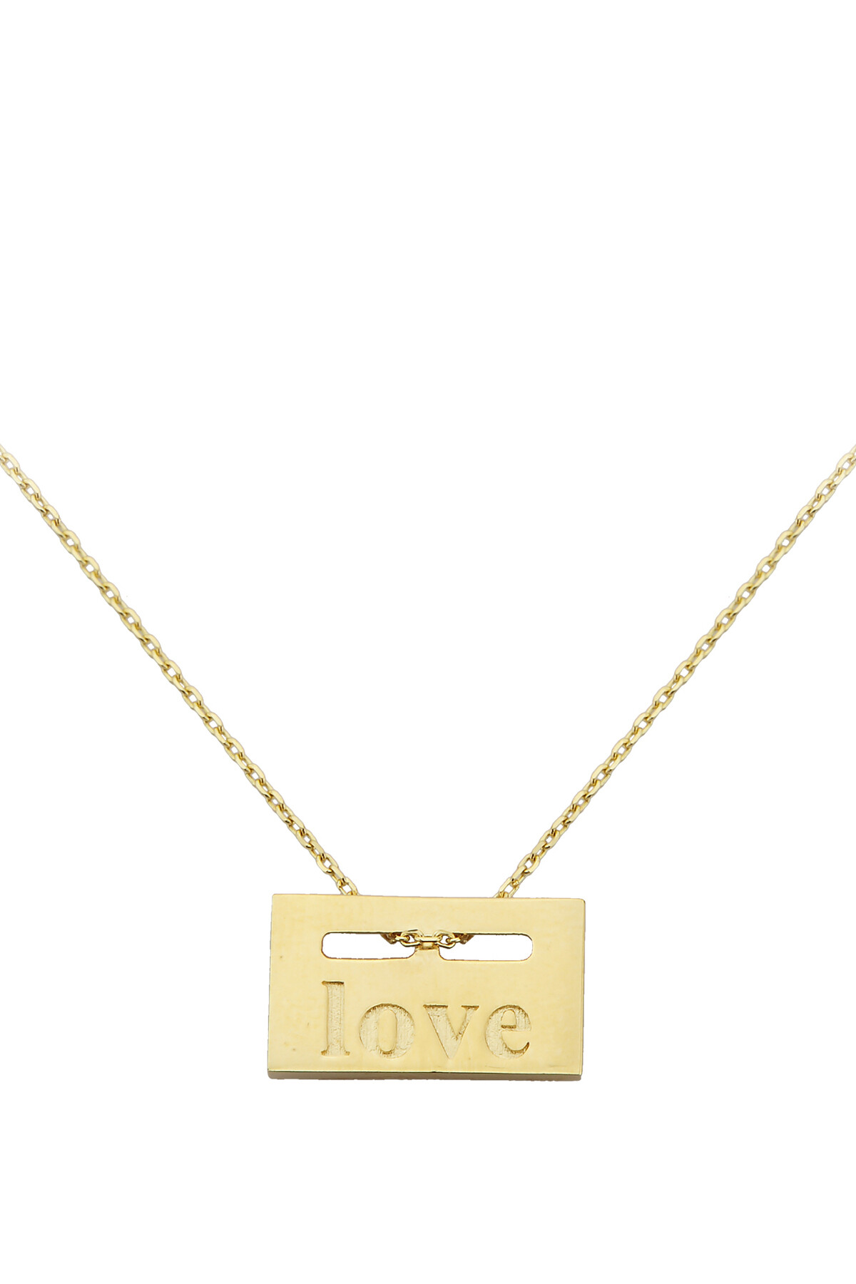 14 Ayar Altın Love Kolye