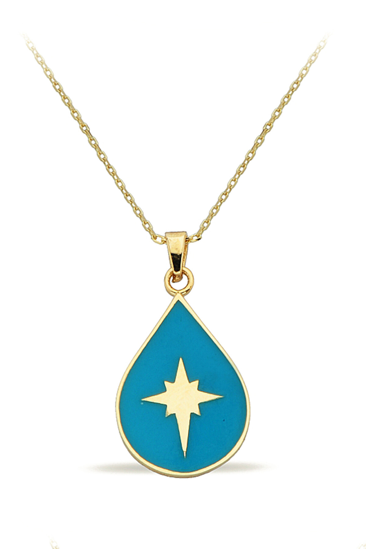 14 Ayar Altın Mineli Kolye