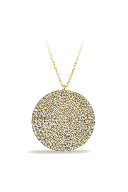 14 Ayar Altın Beyaz Taşlı Kolye