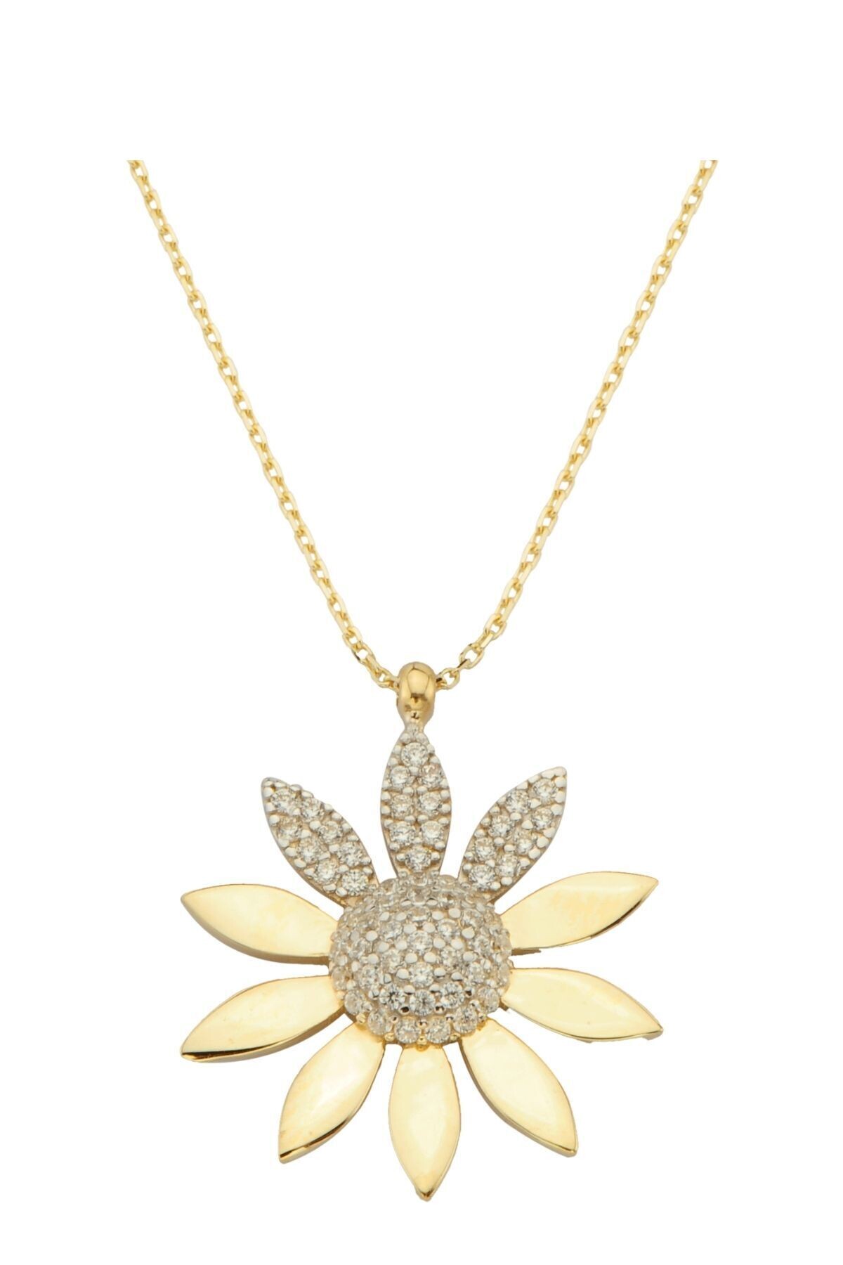 14 Ayar Altın Papatya Kolye