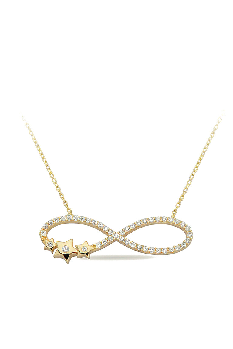 14 Ayar Altın Yılıdızlı Sonsuzluk Kolye