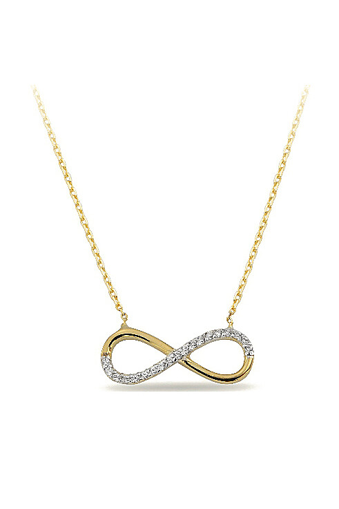 14 Ayar Altın Sonsuzluk Kolye
