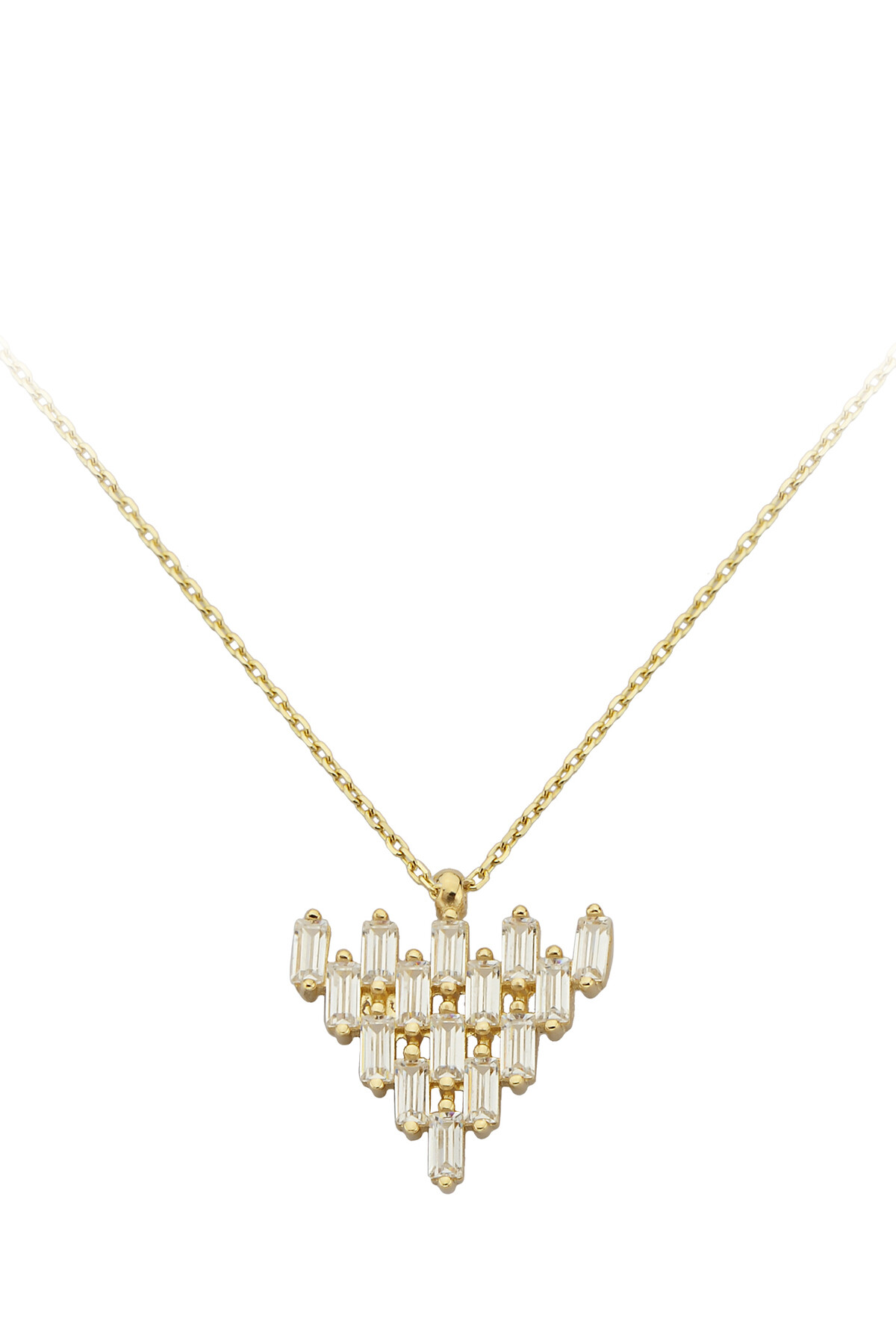 14 Ayar Altın Üçgen Kolye