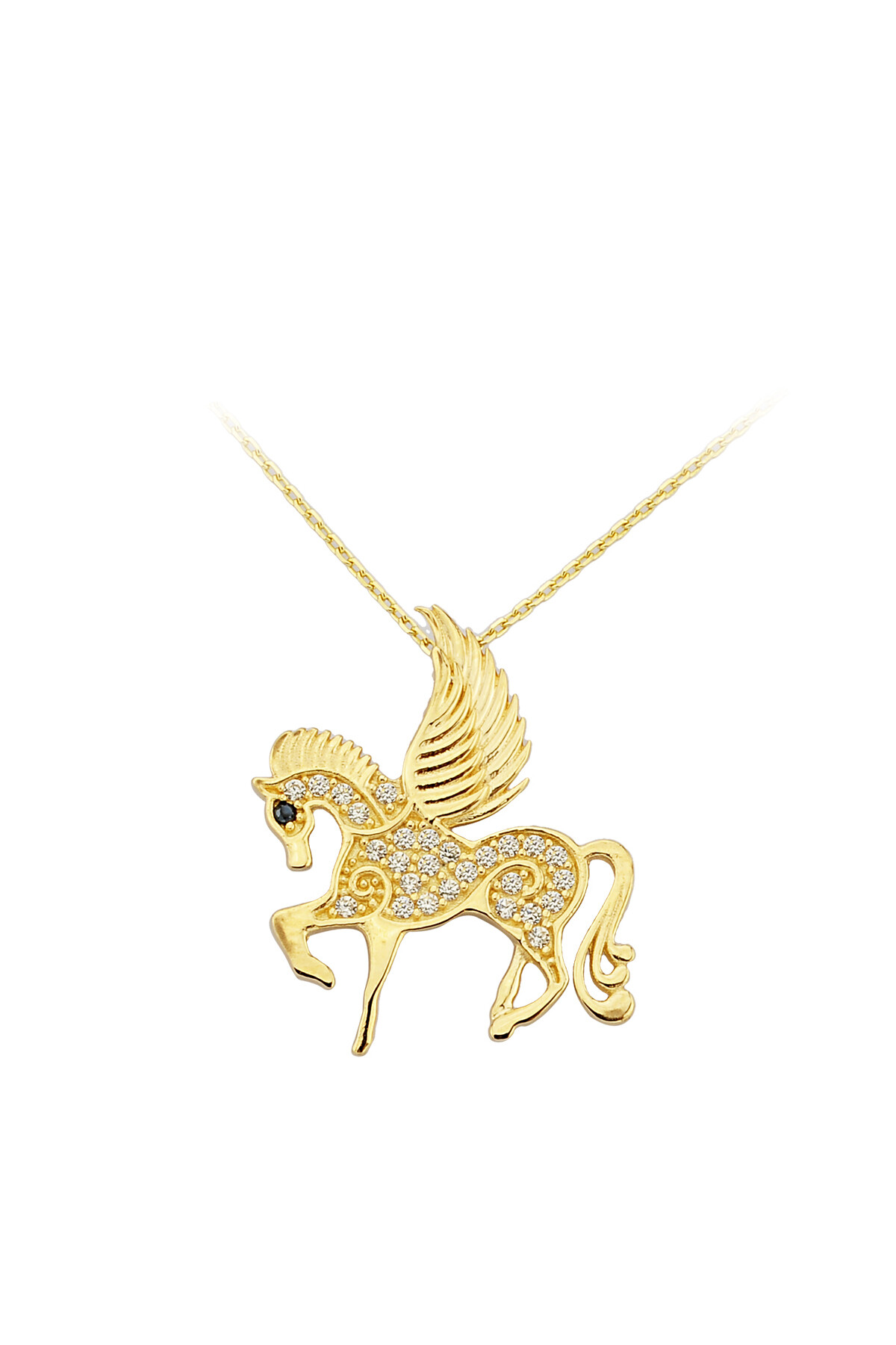 14 Ayar Altın Unicorn Kolye