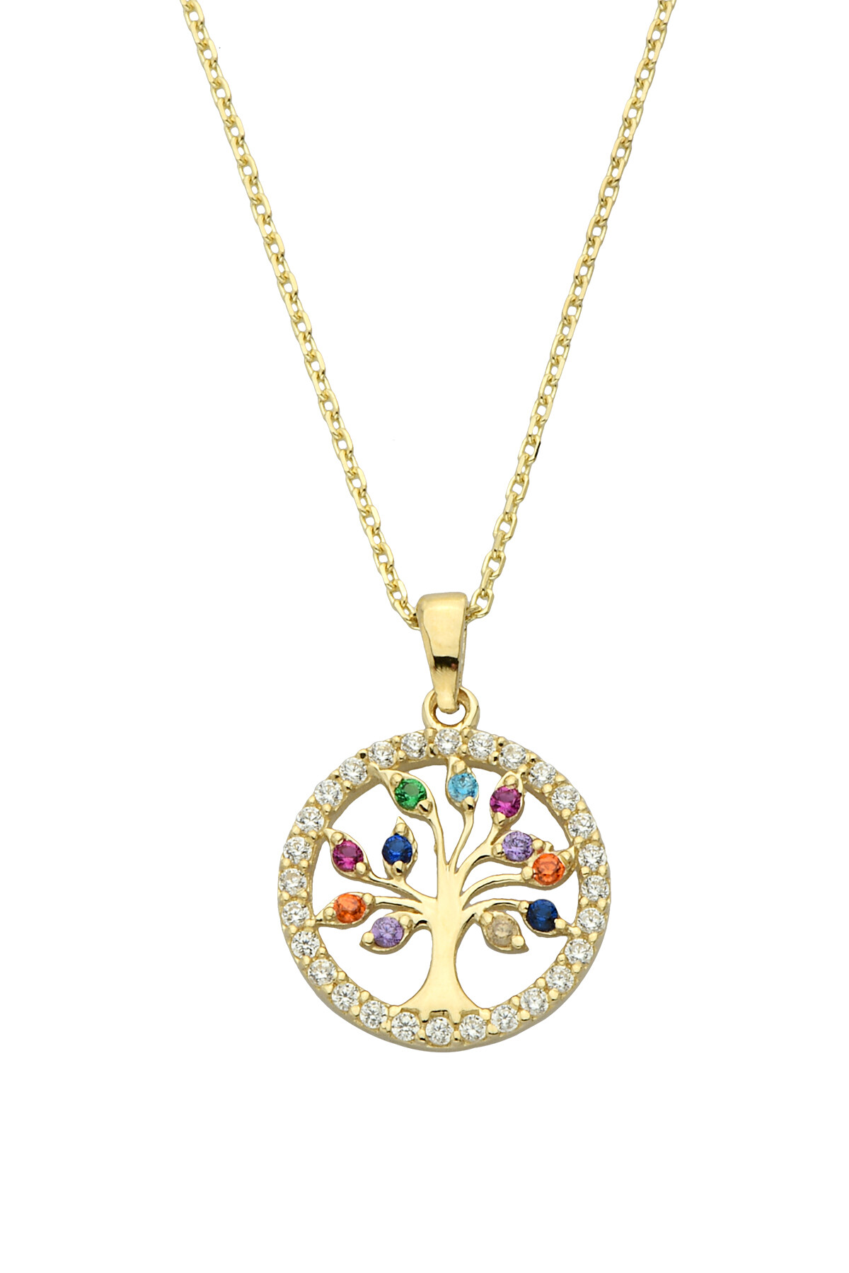 14 Ayar Altın Ağaç Kolye