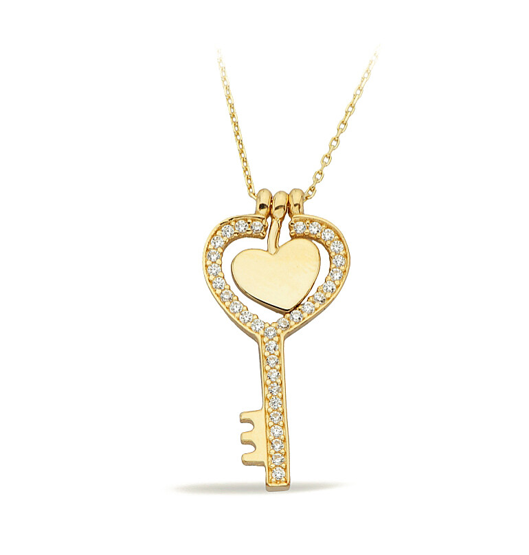 14 Ayar Altın Anahtar Kolye