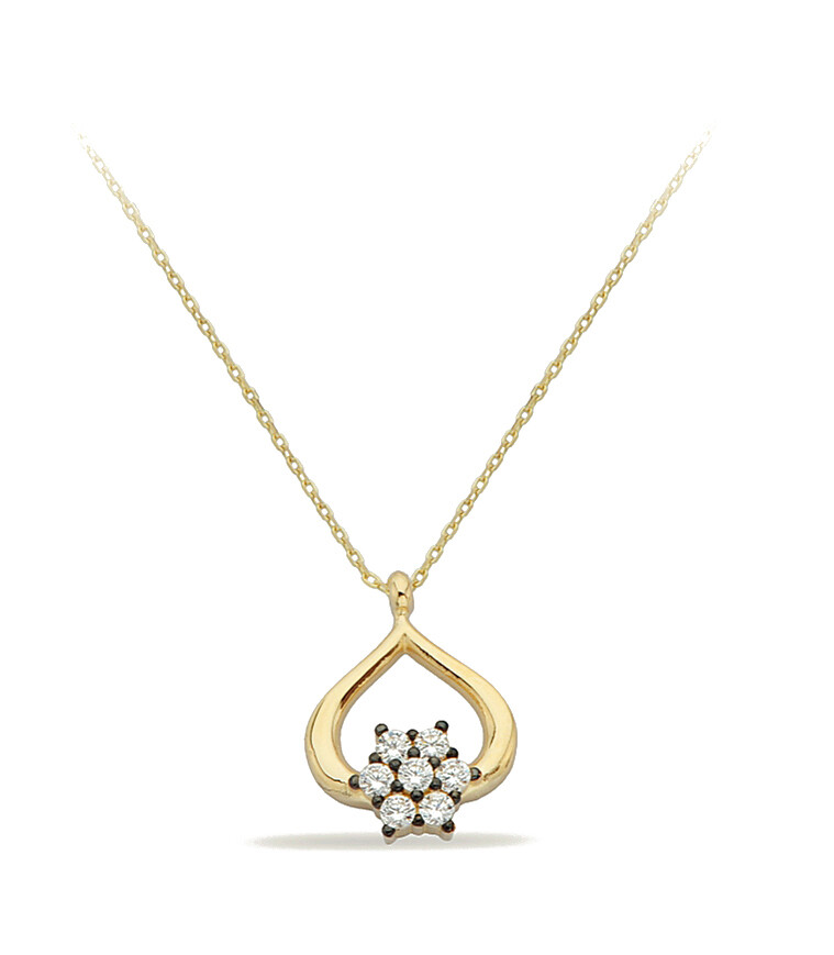 14 Ayar Altın Çiçek Kolye