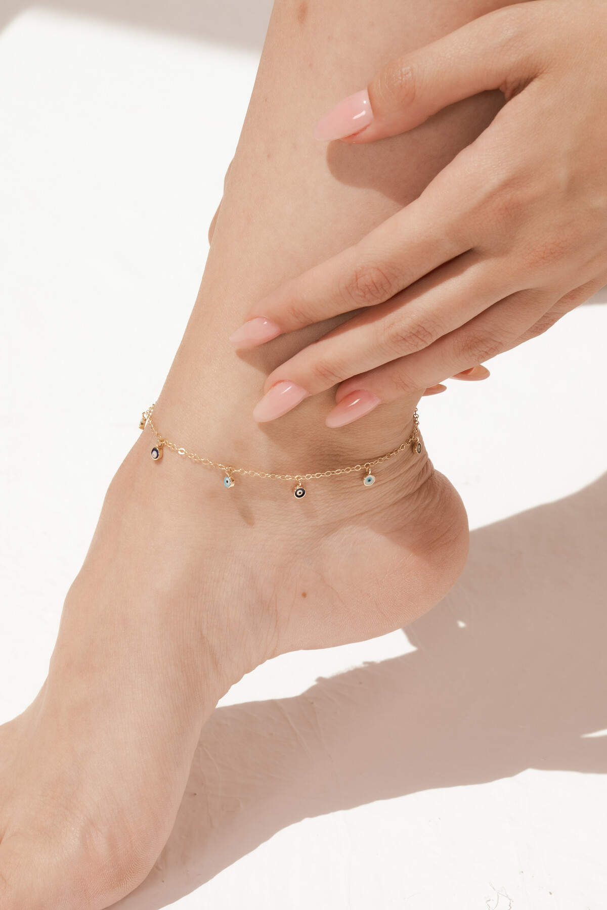 14 Ayar Altın Mineli Nazar Halhal