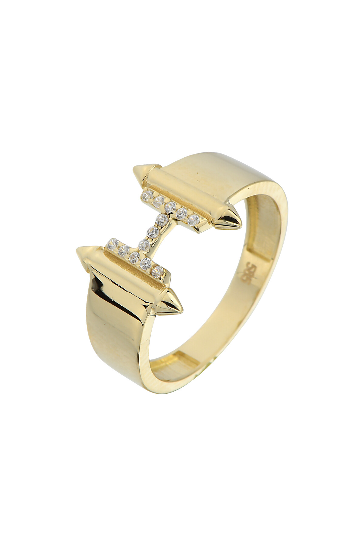 14 Ayar Altın H Harf Yüzük