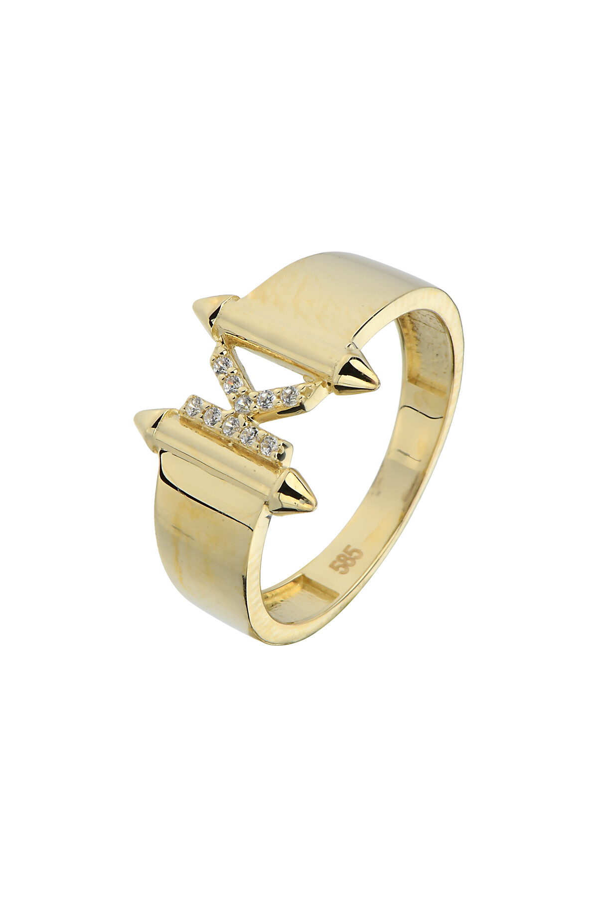 14 Ayar Altın K Harf Yüzük