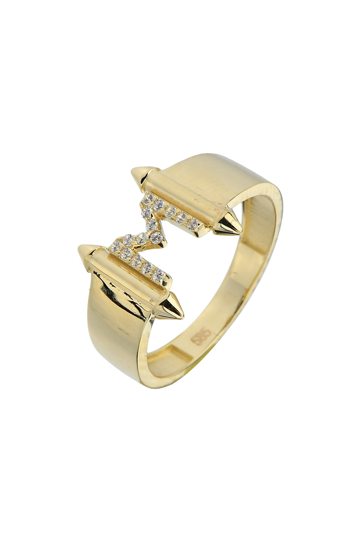 14 Ayar Altın M Harf Yüzük