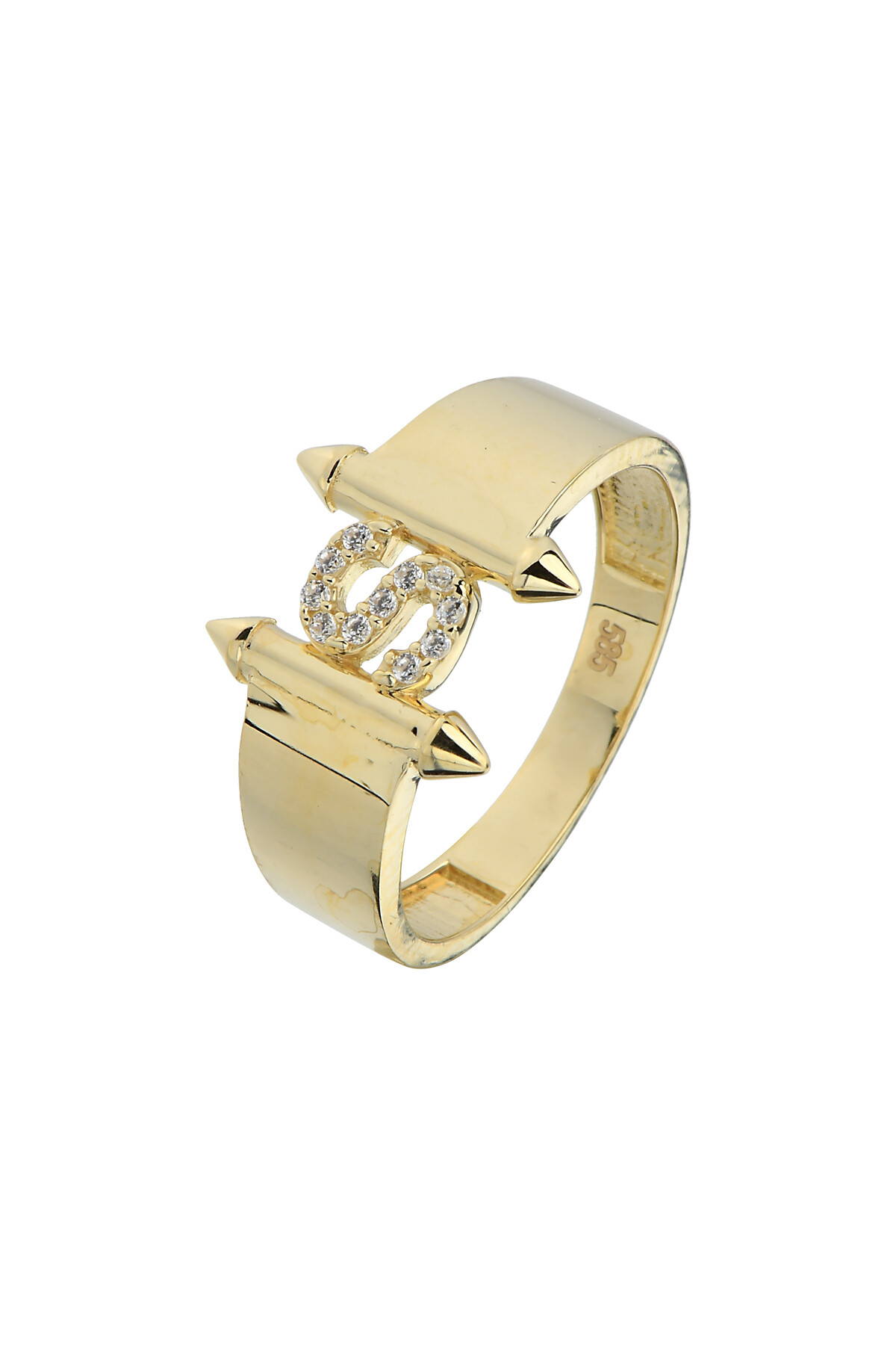 14 Ayar Altın S Harf Yüzük