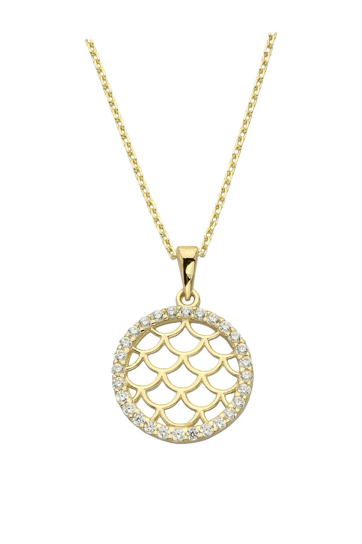 14 Ayar Altın Yaşam Çiçeği Kolye