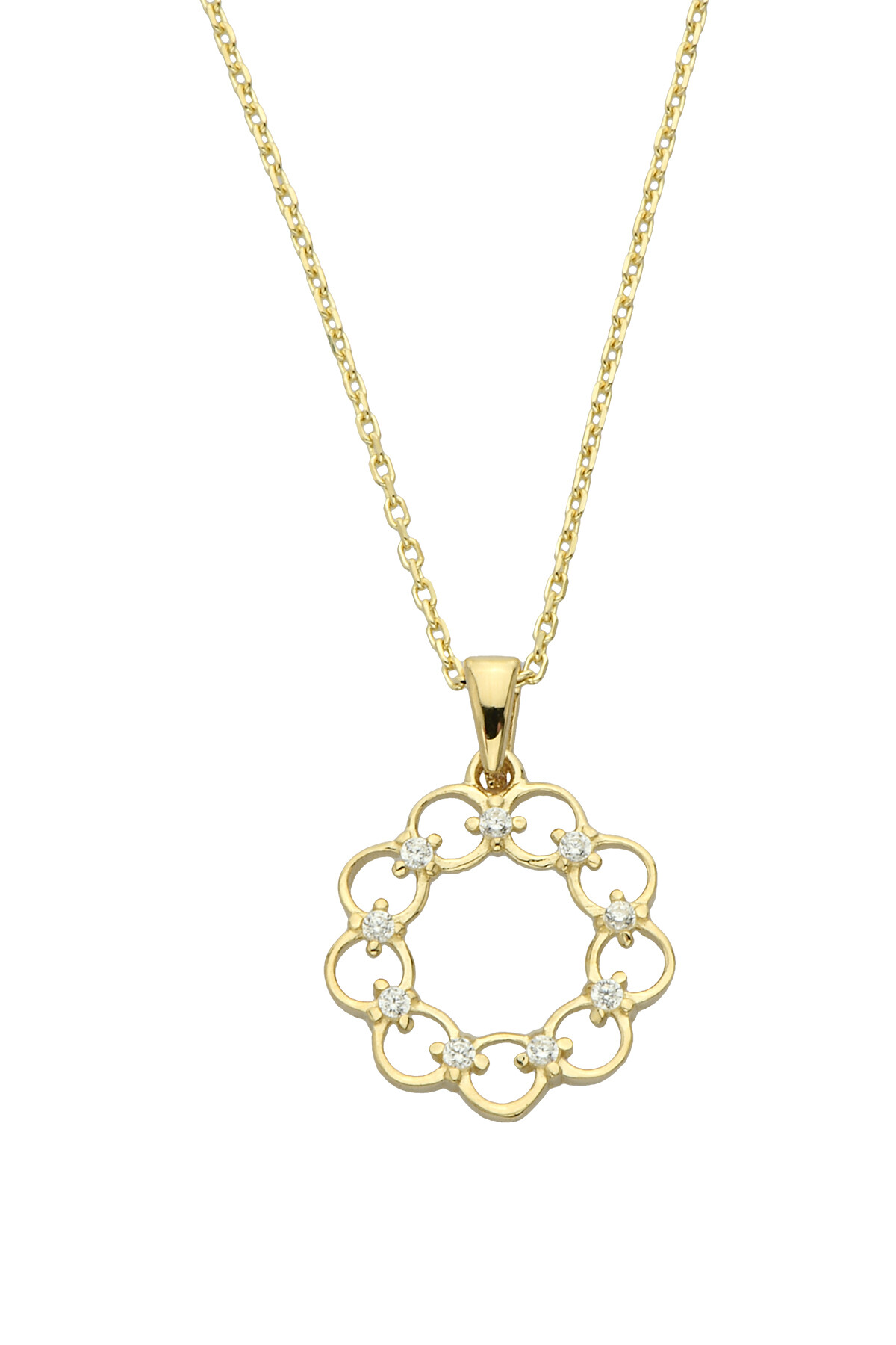 14 Ayar Altın Çiçek Kolye